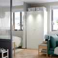 PAX / LINNABERG Wardrobe combination, white/patterned, 100x60x201 cm