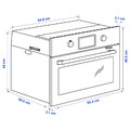 FORNEBY Combi microwave, dim. air circulation, IKEA 500 black