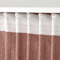LENDA Curtains with tie-backs, 1 pair, brown-red, 140x300 cm