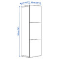 BESTÅ Shelf unit with doors, black-brown/Lappviken black-brown, 60x42x193 cm