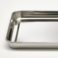 GRILLTIDER Serving tray, stainless steel, 30x20 cm