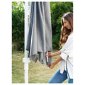HÖGÖN / IGGÖN Parasol, hanging with base, grey/dark grey, 270 cm