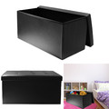 Pouffe Intesi Velse, faux leather, black