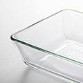 MIXTUR Oven/serving dish, clear glass, 27x18 cm