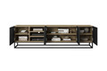 TV Cabinet Asha 200 cm, metal legs, artisan/matt black