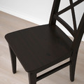 DANDERYD / INGOLF Table and 4 chairs, pine veneer black/brown-black, 130x80 cm
