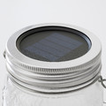 SOLVINDEN LED solar-powered table lamp, outdoor/jar clear, 15 cm