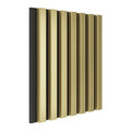 Acoustic Module Panel Vertical Line 300 x 300 mm, black/gold
