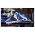 NISSÖGA Place mat, white/dark blue, 45x35 cm