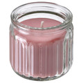 HÖKGÖK Scented candle in glass, Red berries light pink, 12 hr