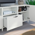 BESTÅ TV bench with doors and drawers, white, Smeviken/Kabbarp white, 240x42x74 cm