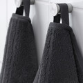 VÅGSJÖN Washcloth, dark grey, 30x30 cm