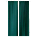 MAJGULL Block-out curtains, 1 pair, dark turquoise, 145x300 cm
