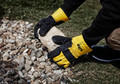Heavy-Duty Gardening Work Gloves, Size XL, cotton/leather