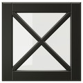 BODBYN Glass door with crossbar, black, 40x40 cm