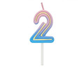 Birthday Candle 2 Neon 4cm