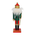 Nutcracker Christmas Decoration 15cm, green/crown