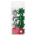 Mini Self-Adhesive Decorative Bows, Christmas, Assorted, Pack of 8