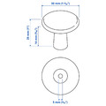 KALERUM Knob, brass-colour, 30 mm
