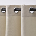 GINSTMOTT Curtains, 1 pair, beige/with eyelets, 145x300 cm