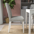 STRANDTORP / BERGMUND Table and 8 chairs, white/Ramna light grey, 150/205/260 cm
