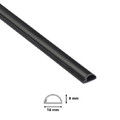 Cable Cover Strip D-line 16x8x1000 mm, semi-circular, black