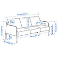 GLOSTAD 3-seat sofa, Knisa dark grey