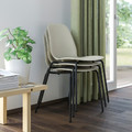 SKÅLSTA Table and 4 chairs, light grey-beige hairpin black-grey/plastic beige tubular metal/black-grey, 140x80 cm