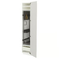 METOD / MAXIMERA High cabinet with cleaning interior, white/Ringhult light gray, 40x60x200 cm
