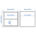 EKET Wall-mounted storage combination, white stained oak effect/white, 105x35x70 cm
