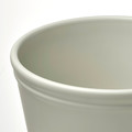 KÖRSBÄRSBJÖRK Plant pot, light grey/beige, 19 cm