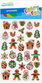 CRAFT WITH FUN 3D Puffy Stickers, Christmas Mix, 30 pcs