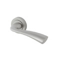 Colours Door Handle Jallais, short rose, matt nickel