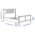 HEMNES Bed frame with mattress, grey stain/Åkrehamn firm, 160x200 cm