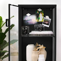 RUDSTA Glass-door cabinet, anthracite, 42x37x155 cm