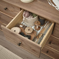 STOREMOLLA Chest of 8 drawers, grey-brown stained, 171x50x91 cm