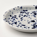 SILVERSIDA Side plate, patterned/blue, 20 cm