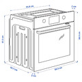 FORNEBY Forced air oven with direct steam, IKEA 500 black