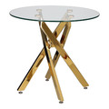 Coffee Table Amber 60cm, transparent/gold