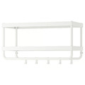 MACKAPÄR Hat and coat rack, white, 78 cm