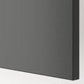 BESTÅ TV storage combination/glass doors, dark grey Lappviken/Fällsvik anthracite, 300x42x231 cm