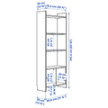 LÅDMAKARE Storage combination w sliding doors, with 3 shelves/oak effect, 81x35x212 cm