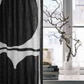 SKÄRMTRY Curtains, 1 pair, black/white, 145x300 cm