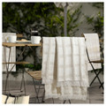 GRÖNKNAVEL Throw, check beige/outdoor indoor, 180x120 cm