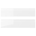 VOXTORP Drawer front, high-gloss white, 2 pack, 40x10 cm
