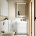 ÄNGSJÖN Wash-stand with drawers, high-gloss white, 60x48x63 cm