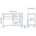 BESTÅ TV bench with doors, dark grey/Mörtviken/Stubbarp grey, 120x42x74 cm