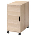 ALEX Storage unit on castors, white stained oak effect/black, 36x76 cm