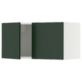 METOD Wall cabinet with 2 doors, white/Havstorp deep green, 80x40 cm