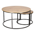 Set of 2 Coffee Tables Ruth, acacia wood